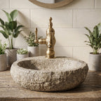 Robinet de Lavabo Vasque Laiton Antique — Mitigeur Rétro
