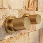 Colonne de Douche Encastrée Vael Or Brossé Laiton — Pommeau Pluie 250×250 mm