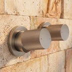 Colonne de Douche Encastrée Vael Nickel Brossé Laiton — Pommeau Pluie 250×250 mm