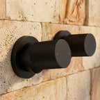 Colonne de Douche Encastrée Vael Noir Mat Laiton — Pommeau Pluie 250×250 mm