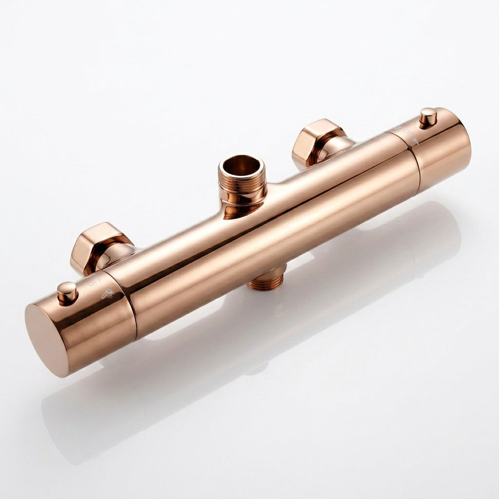 Colonne de Douche Stellia – Or Rose Poli