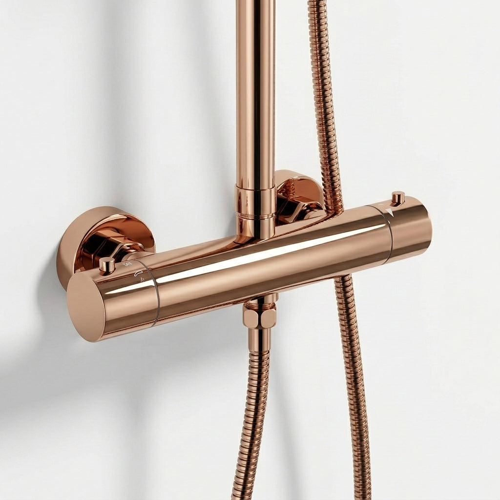 Colonne de Douche Stellia – Or Rose Poli