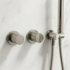 Colonne de Douche Encastrée Vael Chrome Laiton — Pommeau Pluie 250×250 mm