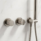 Colonne de Douche Encastrée Vael Chrome Laiton — Pommeau Pluie 250×250 mm