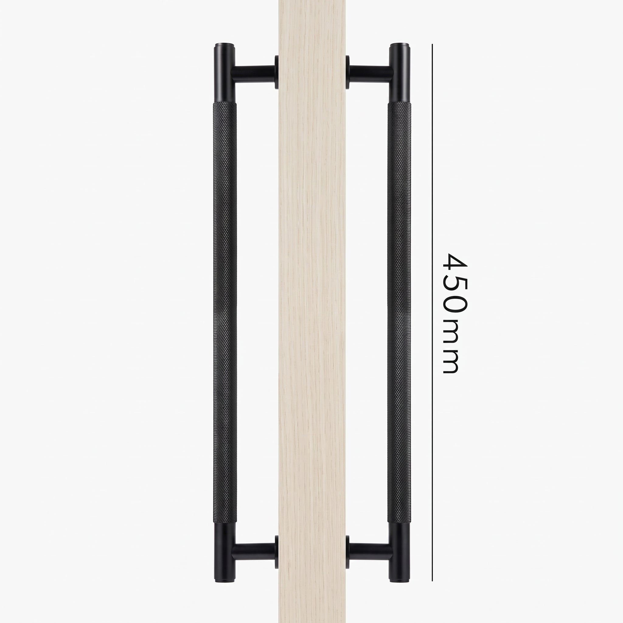 Poignée de Porte Lyra Laiton Massif — Bâton de Tirage 450 mm Double Face