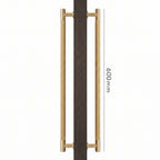 Poignée de Porte Lyra Laiton Massif — Bâton de Tirage 600 mm Double Face