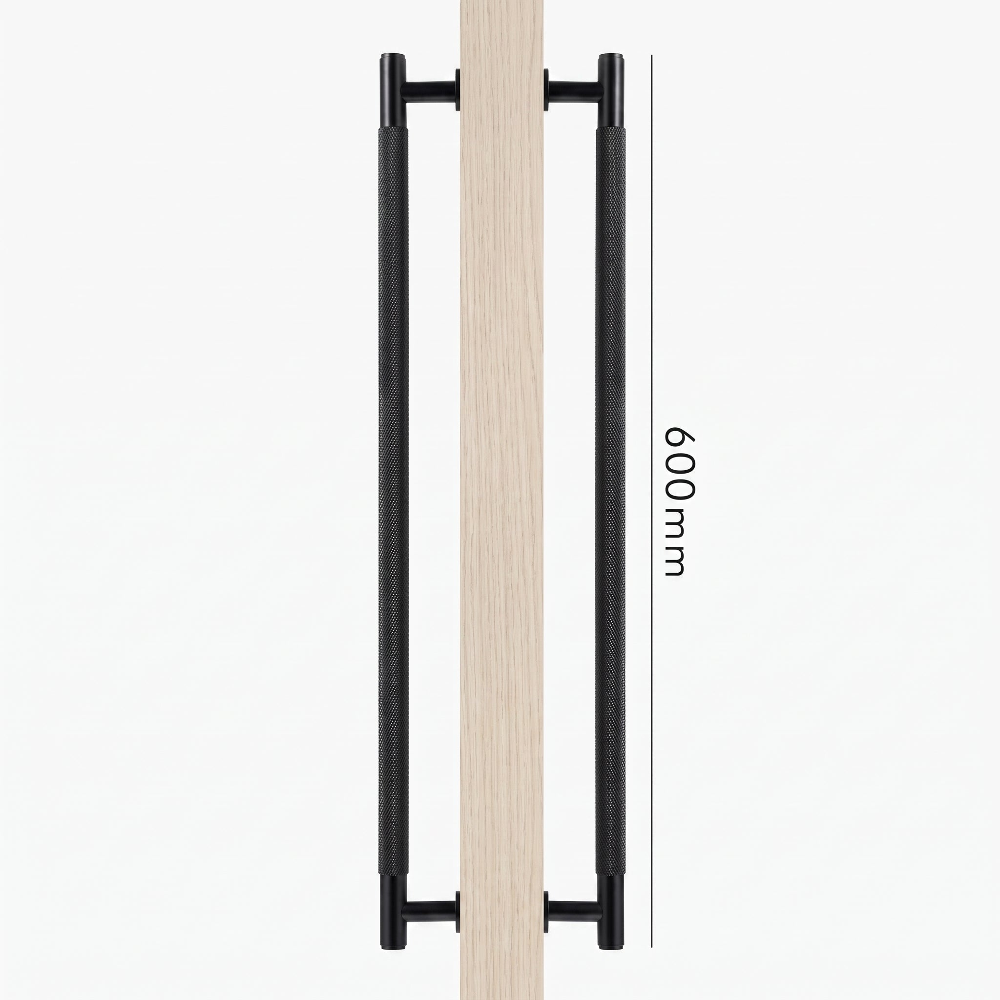Poignée de Porte Lyra Laiton Massif — Bâton de Tirage 600 mm Double Face