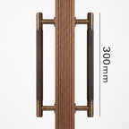 Poignée de Porte Lyra Laiton Massif — Bâton de Tirage 300 mm Double Face
