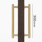 Poignée de Porte Lyra Laiton Massif — Bâton de Tirage 300 mm Double Face