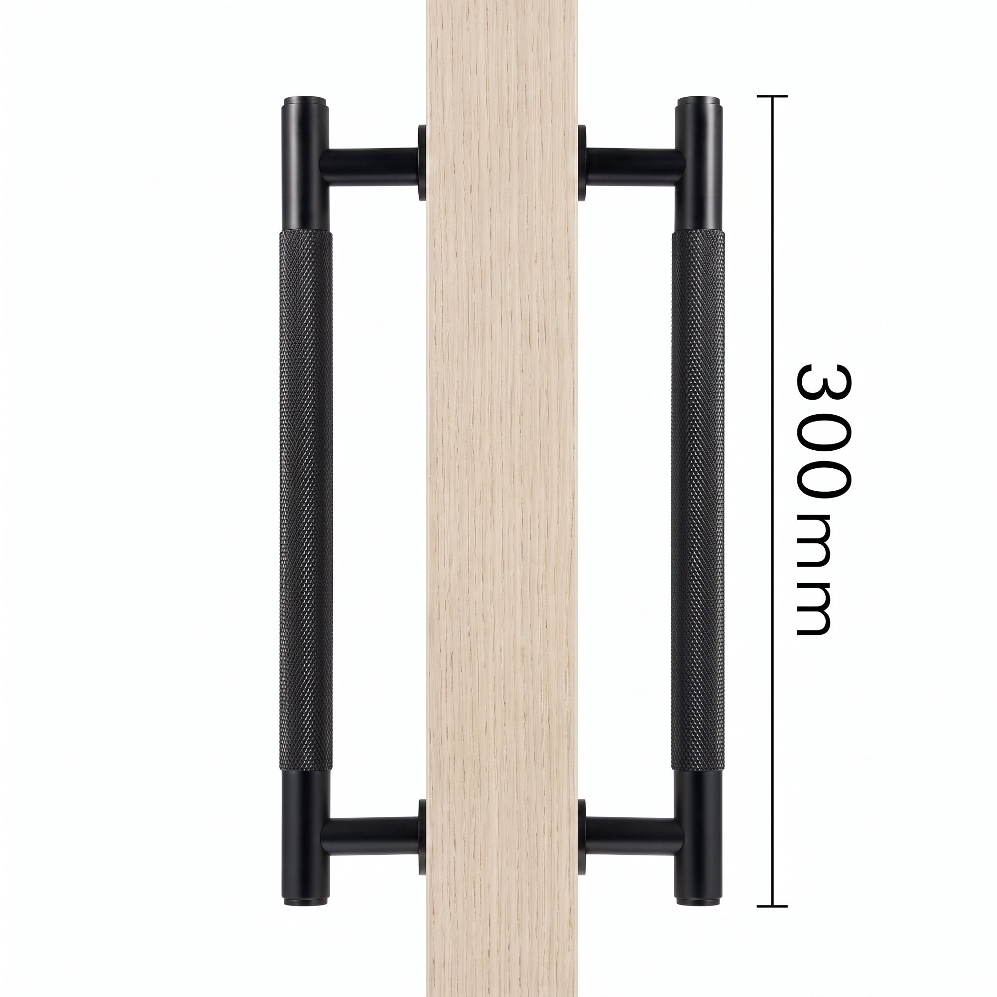 Poignée de Porte Lyra Laiton Massif — Bâton de Tirage 300 mm Double Face