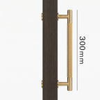 Poignée de Porte Lyra Laiton Massif — Bâton de Tirage 300 mm Simple Face