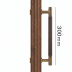 Poignée de Porte Lyra Laiton Massif — Bâton de Tirage 300 mm Simple Face