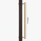 Poignée de Porte Lyra Laiton Massif — Bâton de Tirage 600 mm Simple Face
