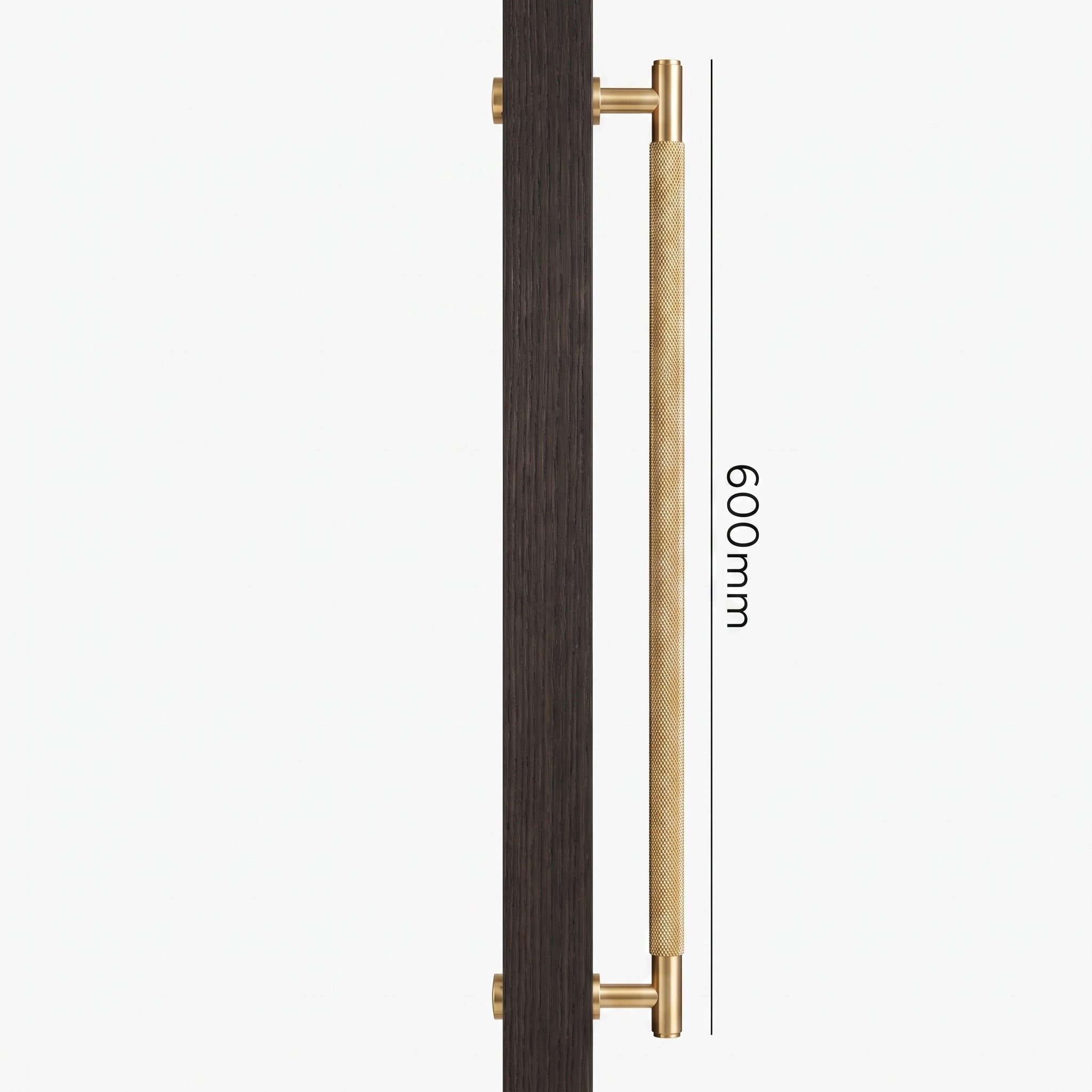 Poignée de Porte Lyra Laiton Massif — Bâton de Tirage 600 mm Simple Face
