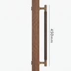 Poignée de Porte Lyra Laiton Massif — Bâton de Tirage 450 mm Simple Face