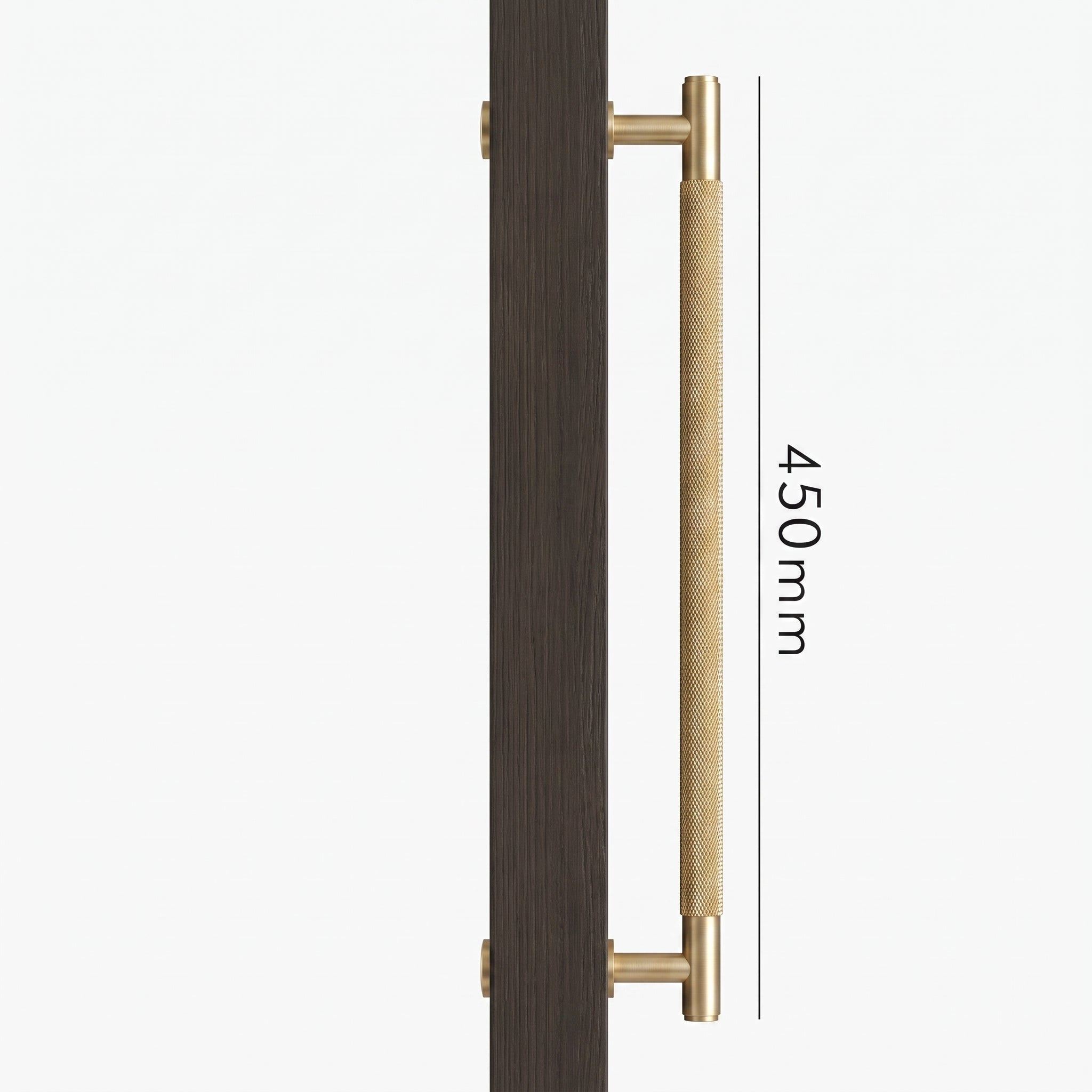 Poignée de Porte Lyra Laiton Massif — Bâton de Tirage 450 mm Simple Face