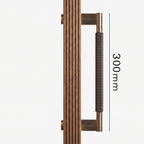 Poignée de Porte Crux Guillochée Laiton Massif — Bâton de Tirage 300 mm Simple Face