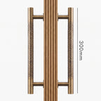 Poignée de Porte Stria Martelée Laiton — Bâton de Tirage 300 mm Double Face