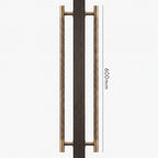Poignée de Porte Stria Martelée Laiton — Bâton de Tirage 600 mm Double Face