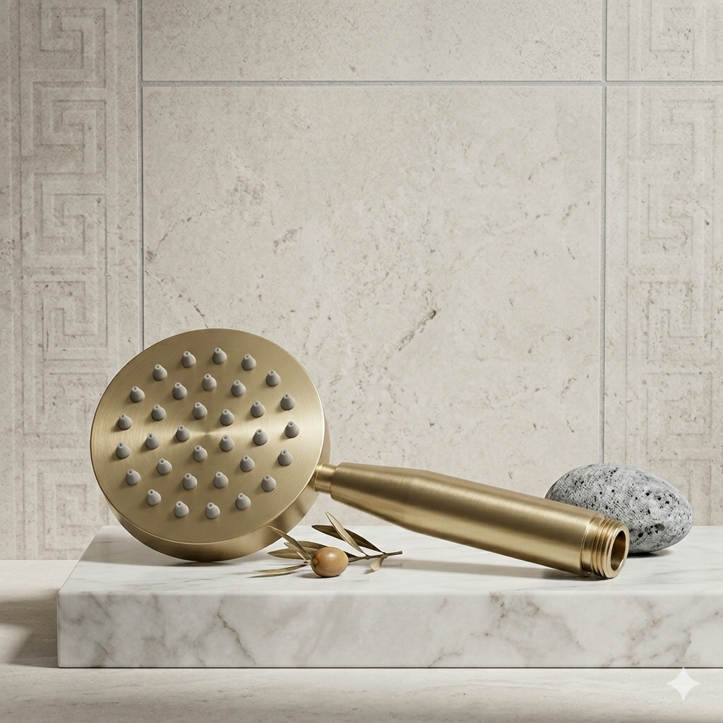 Pommeau de Douche à Main Or Brossé