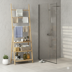 Porte-serviette échelle en bambou avec 3 étagères pliable