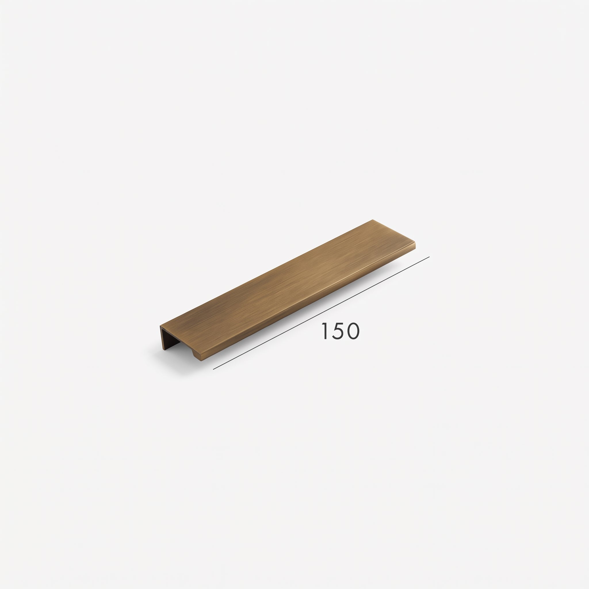 Poignée de Meuble Mira Laiton — Lip Pull Bronze Antique
