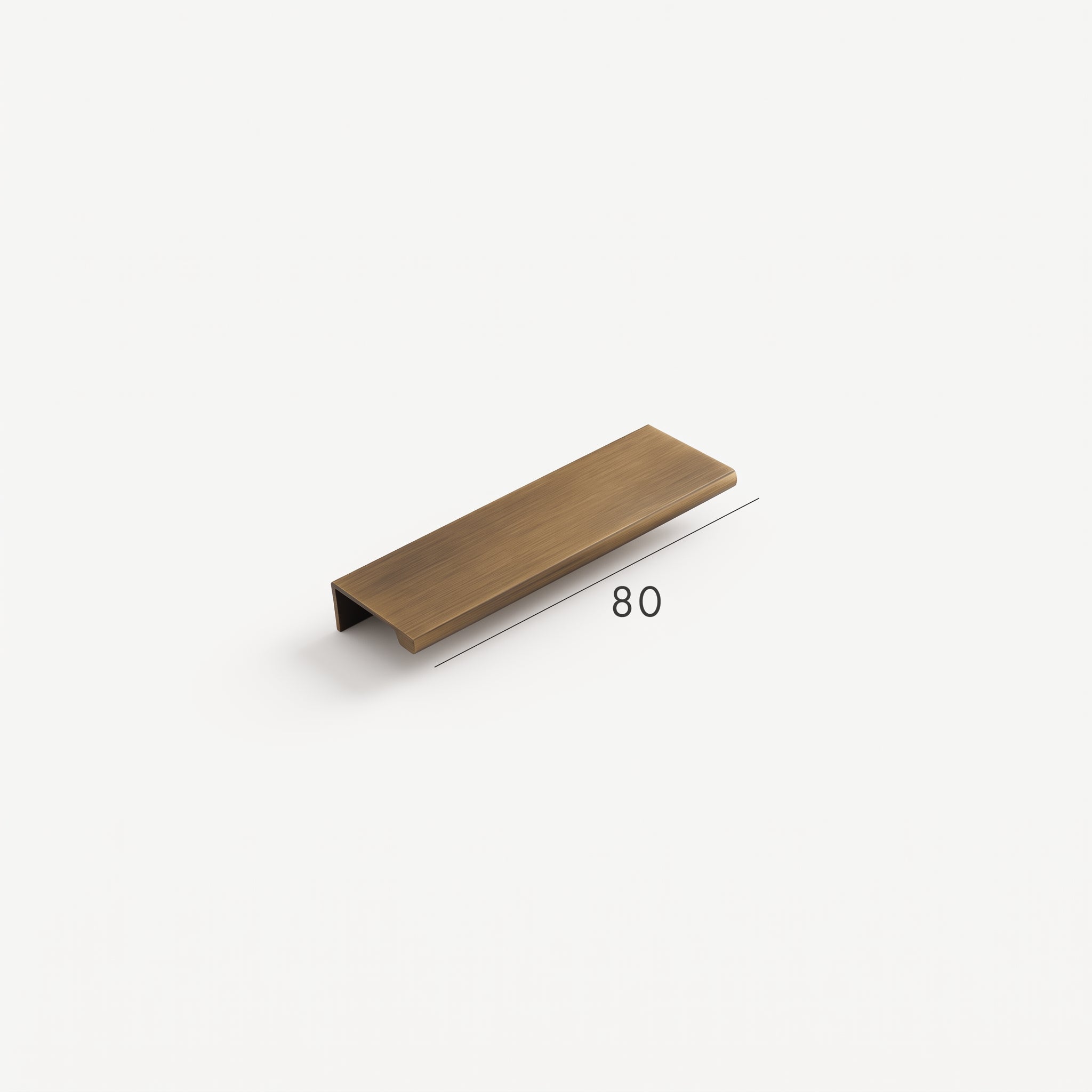 Poignée de Meuble Mira Laiton — Lip Pull Bronze Antique