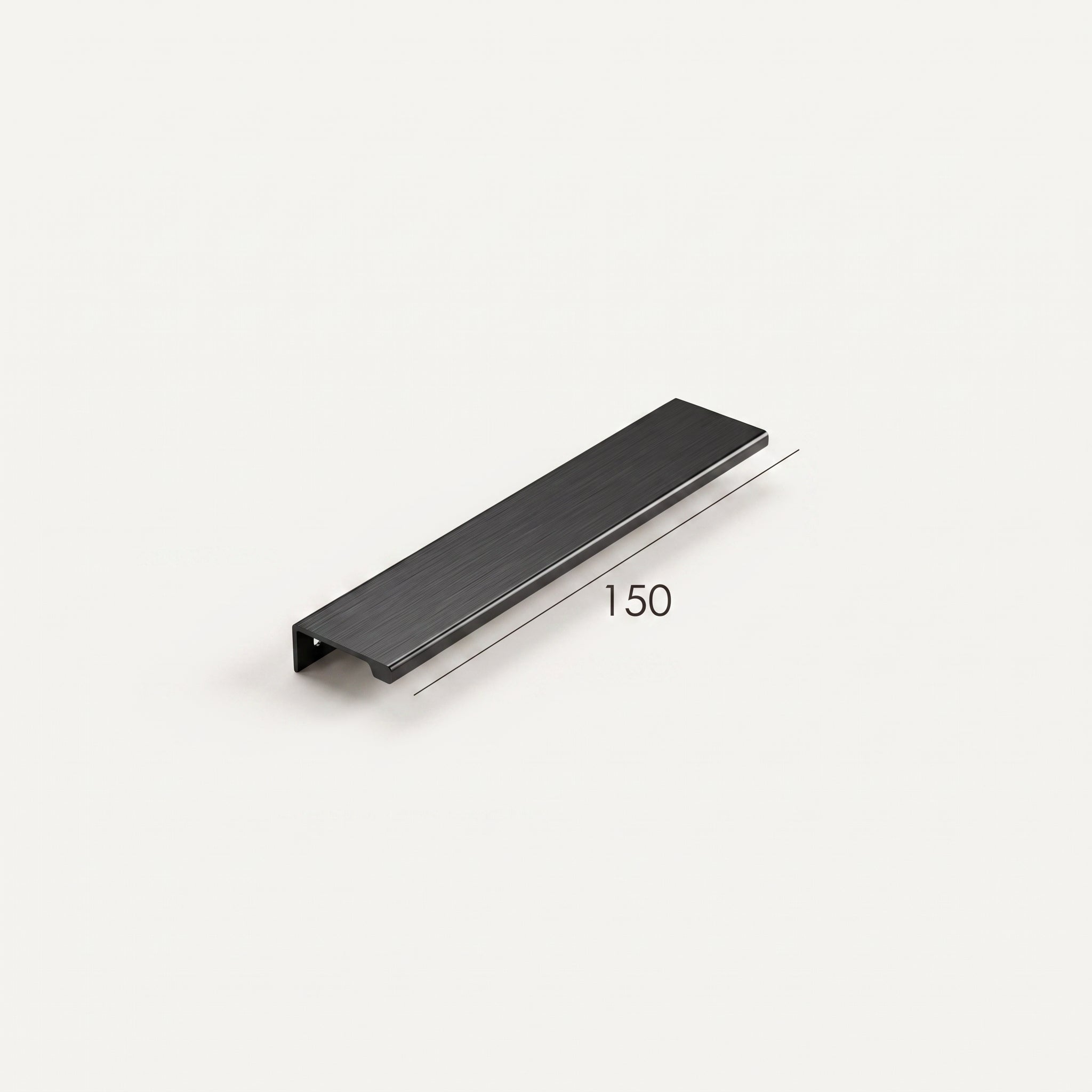 Poignée de Meuble Mira Laiton — Lip Pull Noir Mat