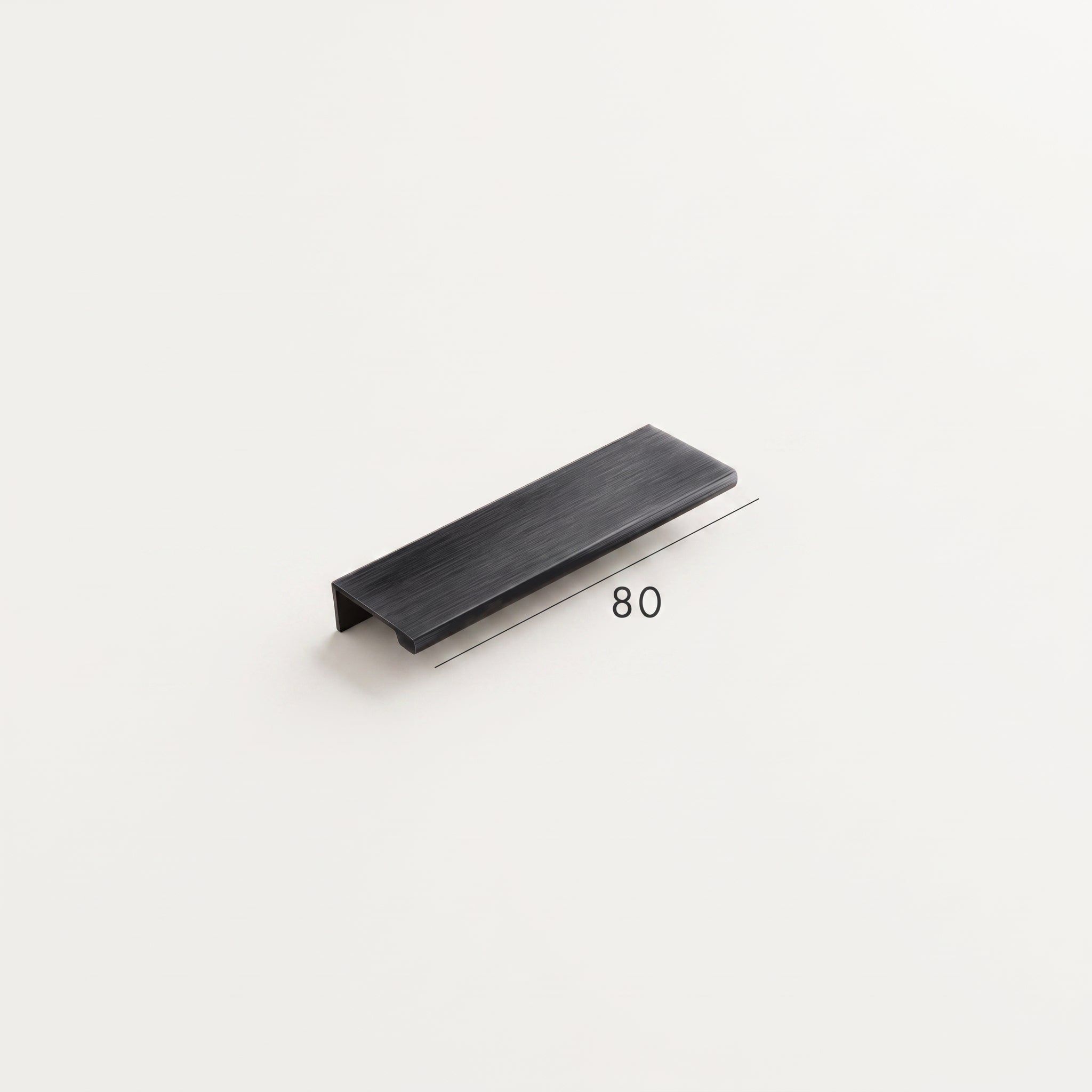 Poignée de Meuble Mira Laiton — Lip Pull Noir Mat