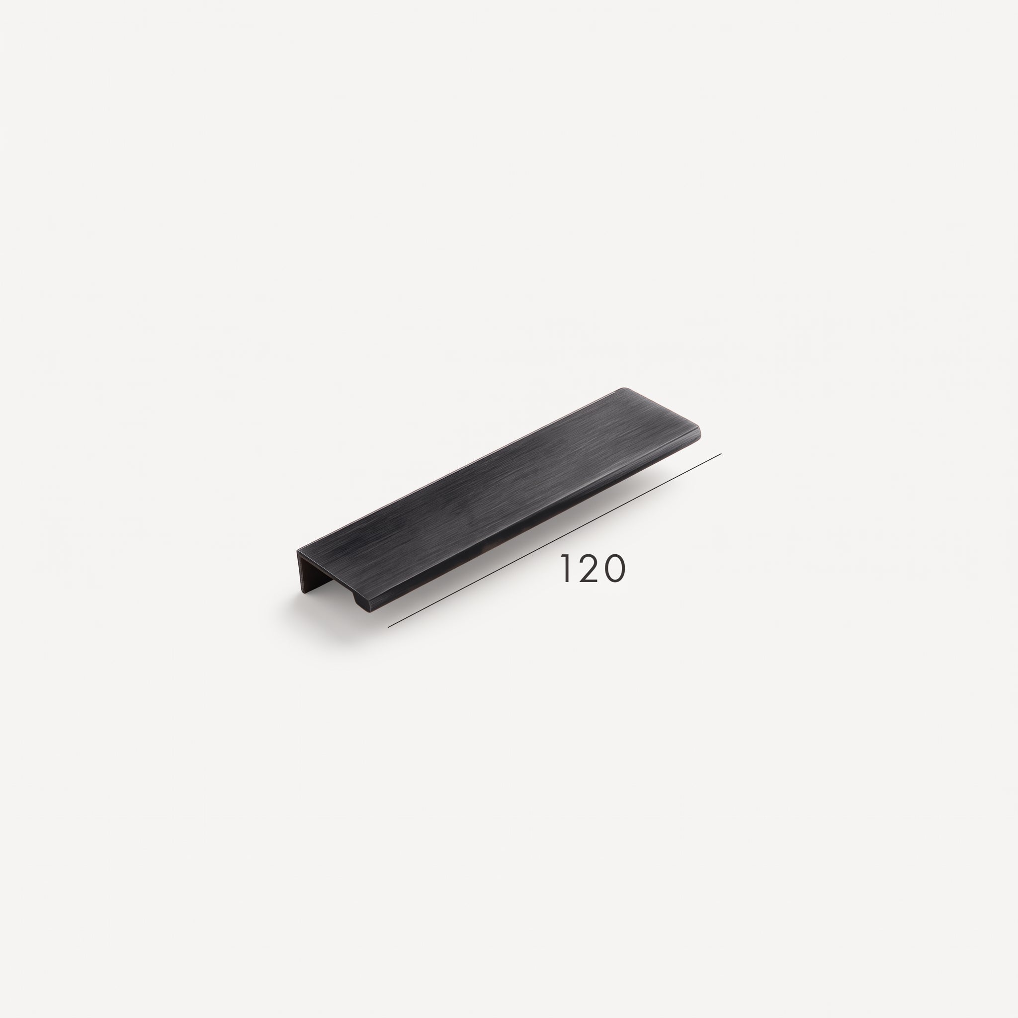 Poignée de Meuble Mira Laiton — Lip Pull Noir Mat