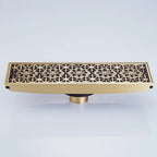 Bonde de Douche Linéaire 30 cm en Laiton Antique