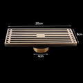 Bonde de Douche Linéaire 30 cm en Laiton Antique – vue 4