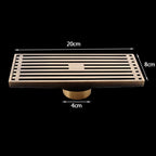 Bonde de Douche Linéaire 30 cm en Laiton Antique