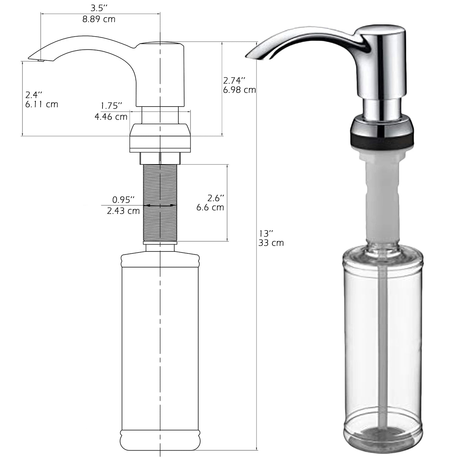 Distributeur de Savon Encastrable 360ML