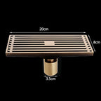 Bonde de Douche Linéaire 30 cm en Laiton Antique