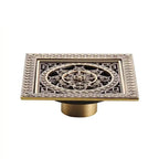 Bonde de Douche Anti-Odeur Laiton Antique 12x12 cm