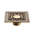 Bonde de Douche Anti-Odeur Laiton Antique 12x12 cm