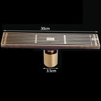 Bonde de Douche Linéaire 30 cm en Laiton Antique