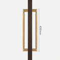 Poignée de Porte Crux Guillochée Laiton Massif — Bâton de Tirage 450 mm Double Face