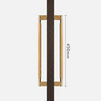 Poignée de Porte Crux Guillochée Laiton Massif — Bâton de Tirage 450 mm Double Face