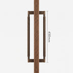 Poignée de Porte Crux Guillochée Laiton Massif — Bâton de Tirage 450 mm Double Face