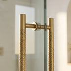 Poignée de Porte Stria Martelée Laiton — Bâton de Tirage 300 mm Simple Face