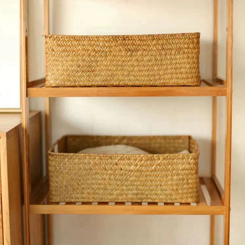 Panier de Rangement Salle de Bain Osier Naturel