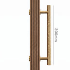Poignée de Porte Stria Martelée Laiton — Bâton de Tirage 300 mm Simple Face