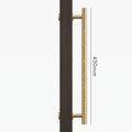 Poignée de Porte Stria Martelée Laiton — Bâton de Tirage 450 mm Simple Face