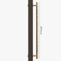 Poignée de Porte Stria Martelée Laiton — Bâton de Tirage 600 mm Simple Face