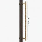 Poignée de Porte Stria Martelée Laiton — Bâton de Tirage 600 mm Simple Face