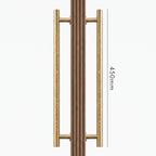 Poignée de Porte Stria Martelée Laiton — Bâton de Tirage 450 mm Double Face