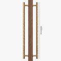 Poignée de Porte Stria Martelée Laiton — Bâton de Tirage 600 mm Double Face