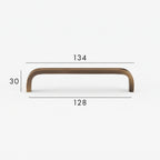 Poignée de Meuble Arco Laiton Massif — Entraxe 128 mm